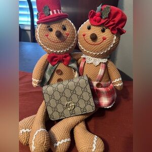 Black Leather.  Mini bag with Gold Chain.  NOT AUTENTIC